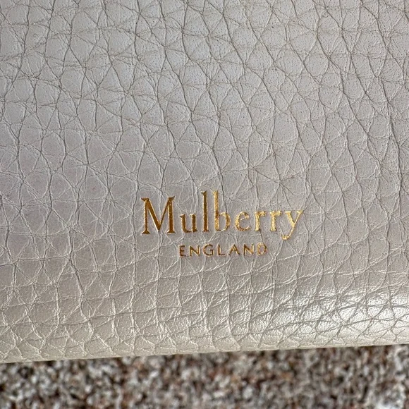 Mulberry iris beige gold top handle 2 way Purse handbag satchel - Picture 5 of 15